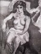 Younger woman of Blue eye Jules Pascin